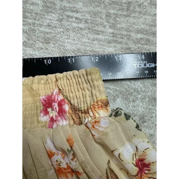 NWT Diya Palazzo Flowy Pleated Pants Wide Leg Floral Tropical Small beach summer - Picture 4 of 9